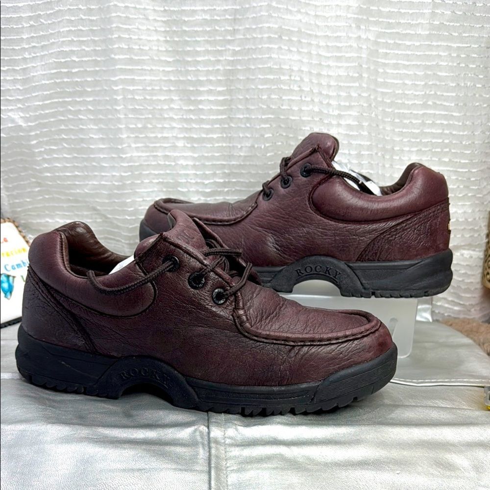(S5) Rocky Men's Brown Leather Shoes,size 10.5 M